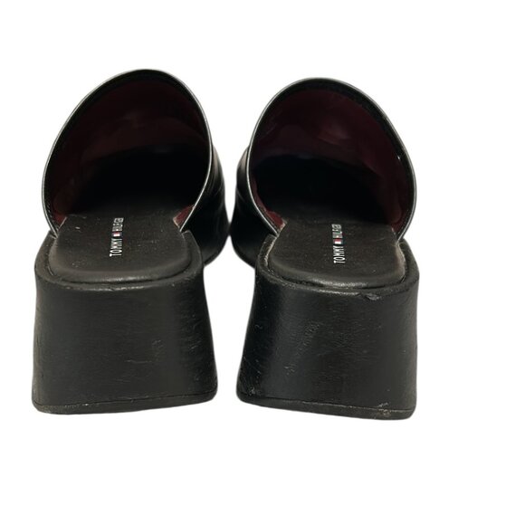 Tommy Hilfiger Chunky Platform Y2K Black Mules - Picture 5 of 12